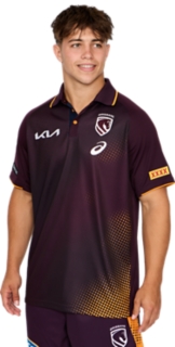BRISBANE BRONCOS TRAINING POLO, Maroon 3
