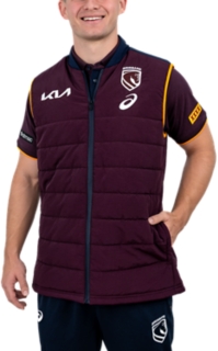 2026 BRISBANE BRONCOS PUFFER VEST, Maroon 3
