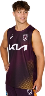 BRISBANE BRONCOS TRAINING SINGLET, Maroon 3