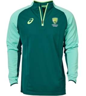 CRICKET AUSTRALIA LONG SLEEVED TRAINING 1/4 ZIP TOP, Image 6 of 7