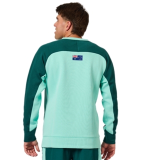 CRICKET AUSTRALIA CREW FLEECE, Illuminate Mint 2