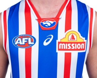 WESTERN BULLDOGS RETRO REPLICA SHORT SLEEVED GUERNSEY, Royal Blue 3