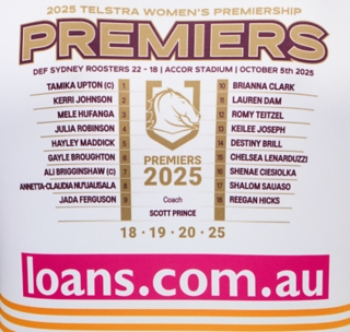 BRISBANE BRONCOS NRLW PREMIERS JERSEY MENS, Image 8 of 11