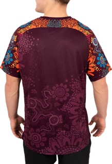 BRISBANE BRONCOS REPLICA INDIGENOUS RUN OUT TEE, Maroon 2