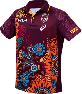 BRISBANE BRONCOS REPLICA INDIGENOUS POLO, Image 7 of 8