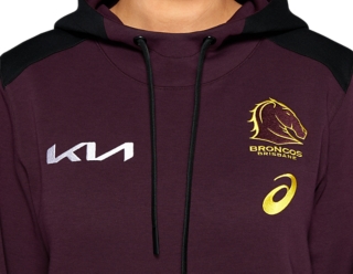 Women's BRISBANE BRONCOS TEAM HOODIE, Deep Mars