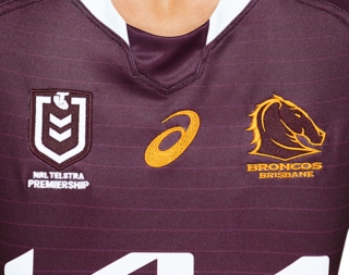 Women's BRONCOS INDIGENOUS REPLICA JERSEY, Maroon, Womens NRL Clothing