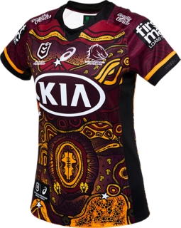 Women's BRONCOS INDIGENOUS REPLICA JERSEY, Maroon, Womens NRL Clothing