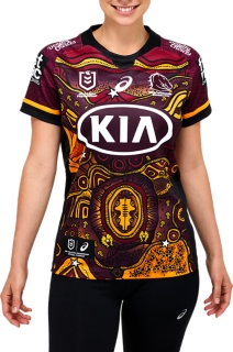 Women's BRONCOS INDIGENOUS REPLICA JERSEY, Maroon, Womens NRL Clothing