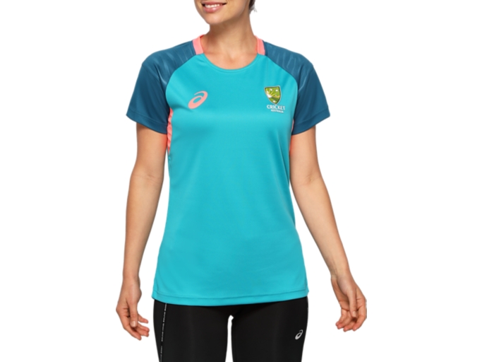 Women's CRICKET AUSTRALIA TRAINING TEE Lagoon Womens Cricket