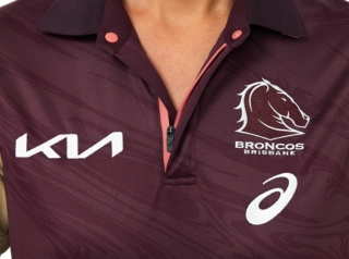 CLEARANCE Brisbane Broncos Asics Mens Training Polo 2022 – Footy Plus More