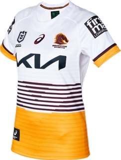 Unisex BRISBANE BRONCOS REPLICA AWAY JERSEY YOUTH, Brilliant White, Kids  NRL Clothing