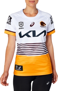 Women's BRISBANE BRONCOS REPLICA AWAY JERSEY, Brilliant White, Womens NRL  Clothing