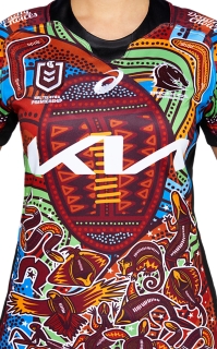 Women's BRONCOS INDIGENOUS REPLICA JERSEY, Maroon, Womens NRL Clothing