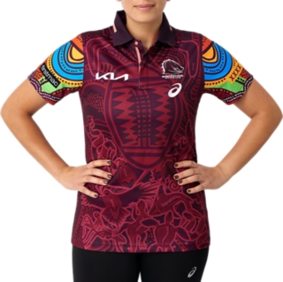 Women's BRISBANE BRONCOS REPLICA HOME JERSEY, Deep Mars