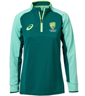 CRICKET AUSTRALIA LONG SLEEVED TRAINING 1/4 ZIP TOP WOMENS, Image 6 of 7