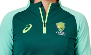 CRICKET AUSTRALIA LONG SLEEVED TRAINING 1/4 ZIP TOP WOMENS, Image 4 of 7