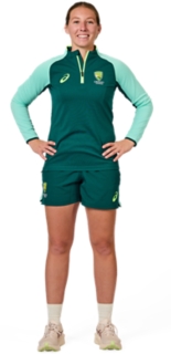 CRICKET AUSTRALIA LONG SLEEVED TRAINING 1/4 ZIP TOP WOMENS, Image 5 of 7