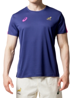 Front Top view of SB TRAINING TEE REPLICA, INDIGO BLUE