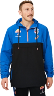 Men s WESTERN BULLDOGS ANORAK JACKET Electric Blue Mens AFL