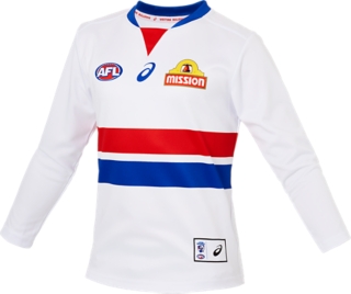 2020 WESTERN BULLDOGS REPLICA CLASH GUERNSEY LONG SLEEVED YOUTH, Image 6 of 7