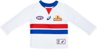 2020 WESTERN BULLDOGS REPLICA CLASH GUERNSEY LONG SLEEVED INFANT, Image 1 of 2