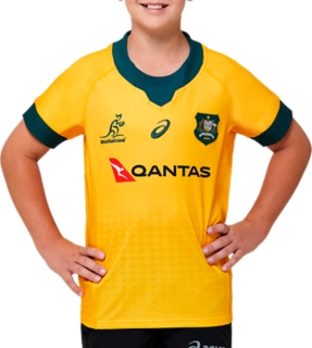 Unisex WALLABIES REPLICA HOME JERSEY | Wallabies Gold | Kids Clothing | ASICS Australia