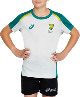 Unisex CRICKET AUSTRALIA REPLICA TEE YOUTH | Polar Shade | Kids Cricket Clothing | ASICS Australia