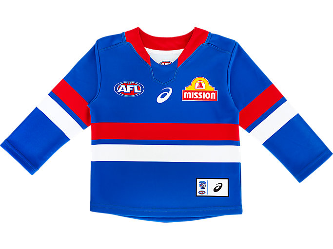 Western Bulldogs AFL Long Sleeve Home Guernsey Infants Toddlers Sizes 6 