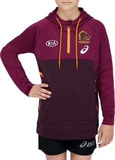 Unisex BRISBANE BRONCOS TRAINING HOODIE YOUTH, Maroon, Kids NRL Clothing