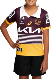 Unisex BRISBANE BRONCOS REPLICA ALTERNATE JERSEY YOUTH, Rich Gold, Kids  NRL Clothing