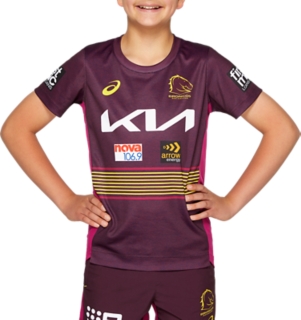 Unisex BRISBANE BRONCOS REPLICA AWAY JERSEY YOUTH, Brilliant White, Kids  NRL Clothing