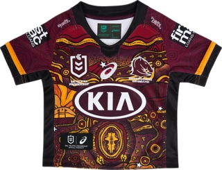 Unisex BRONCOS INDIGENOUS REPLICA JERSEY INFANT, Maroon, Kids NRL  Clothing