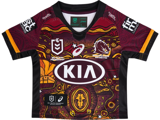 BRONCOS INDIGENOUS REPLICA JERSEY INFANT Kids Maroon Kids NRL Clothing ASICS Australia