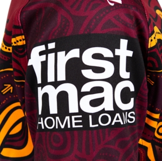 Men's BRONCOS INDIGENOUS REPLICA JERSEY, Maroon, Mens NRL Clothing