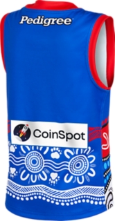 Unisex WESTERN BULLDOGS INDIGENOUS GUERNSEY YOUTH, Electric Blue, Kids  AFL Clothing
