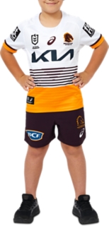 Unisex BRISBANE BRONCOS REPLICA AWAY JERSEY YOUTH, Brilliant White, Kids  NRL Clothing