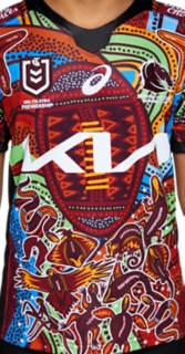 Unisex BRISBANE BRONCOS INDIGENOUS REPLICA YOUTH, Performance Black, Kids  NRL Clothing