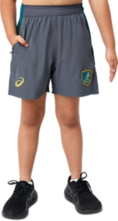 Unisex WALLABIES GYM SHORT YOUTH Carrier Grey Kids Rugby Union