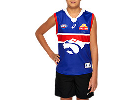 Alternative image view of WESTERN BULLDOGS REPLICA RETRO GUERNSEY YOUTH,  Royal Blue