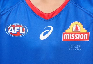 WESTERN BULLDOGS REPLICA HOME GUERNSEY SHORT SLEEVED YOUTH, Royal Blue 3