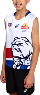 WESTERN BULLDOGS REPLICA CLASH GUERNSEY SHORT SLEEVED YOUTH, White 3