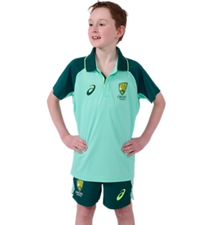 CRICKET AUSTRALIA TRAINING SHIRT YOUTH, Illuminate Mint 1