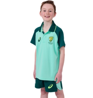 CRICKET AUSTRALIA TRAINING SHIRT YOUTH, Illuminate Mint 3