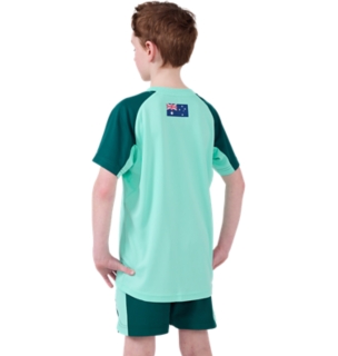CRICKET AUSTRALIA TRAINING TEE YOUTH, Illuminate Mint 2