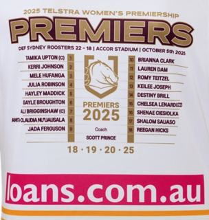 BRISBANE BRONCOS NRLW PREMIERS JERSEY YOUTH, Image 8 of 11