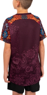 BRISBANE BRONCOS REPLICA INDIGENOUS RUN OUT TEE YOUTH, Maroon 2