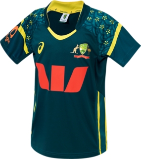 CRICKET AUSTRALIA REPLICA T20 SHIRT YOUTH, Dark Green 1