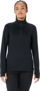 WOMEN'S THERMOPOLIS WINTER 1/2 ZIP, Team Black 1