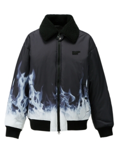 Men's P BLOUSON | Black/White | Clothing | Onitsuka Tiger